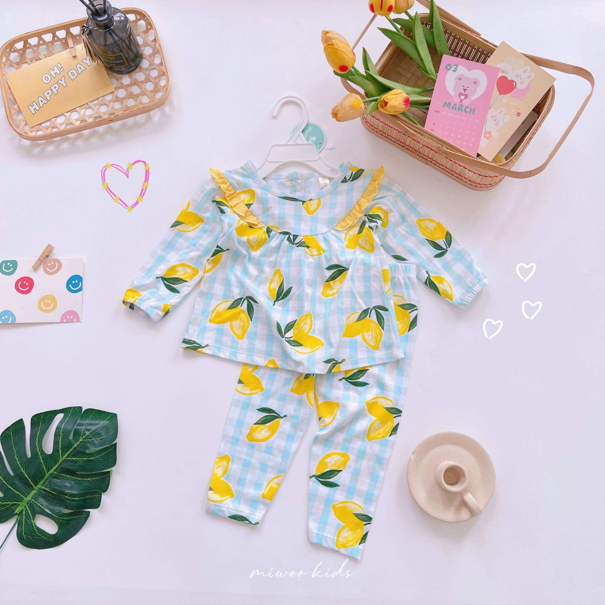 Đồ bộ dài tay mặc nhà mặc ngủ dể thương cho bé gái chất thun bozip mềm mịn thắm hút mồ hôi tốt - đồ ngủ bé gái đồ dài tay bé gái -bộ dài tay bé gái- đồ bộ dài tay cho bé gái- đồ bộ mặc ngủ cho bé gái
