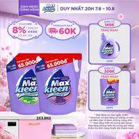 Combo Túi Nước Giặt Xả MaxKleen Hương Huyền Diệu Túi 3.8kg + Hương Vườn Sớm Mai 3.8kg