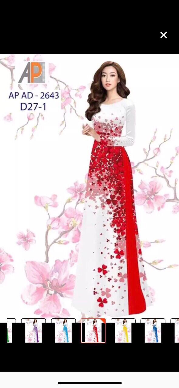 Vải áo dài cỏ ba lá