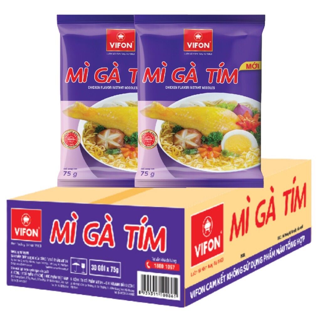 CB 15 GÓI MÌ VIFON GÀ TÍM 75GR  -00854