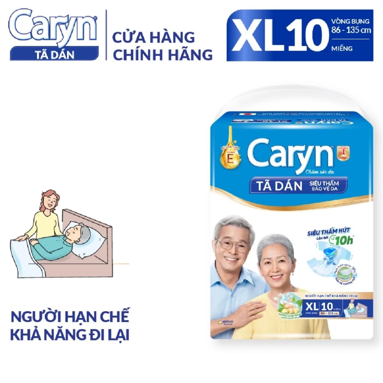 Tã dán người lớn caryn m10, ml10, xl10