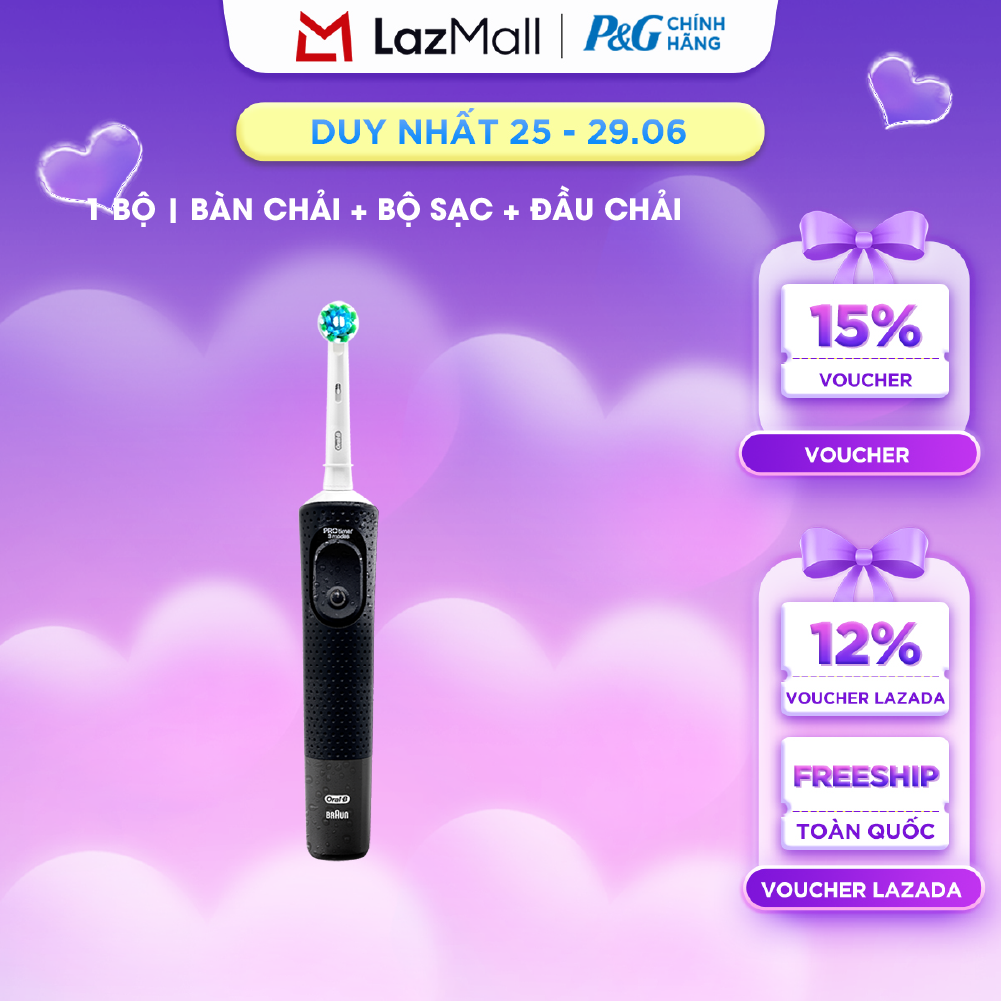 Bộ bàn chải điện Oral-B Vitality Pro Black
