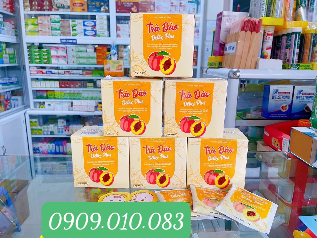 Combo 2 hộp trà đào detox plus