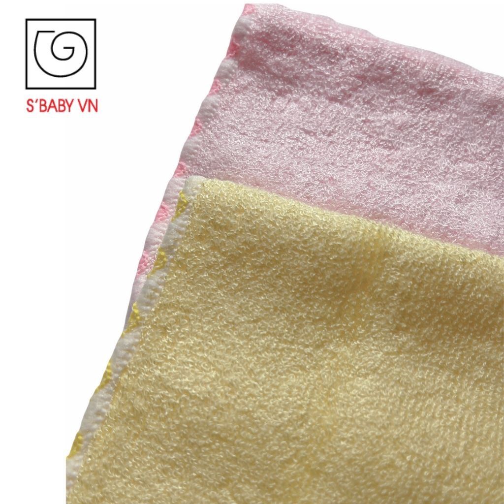 Combo 3 khăn mặt sợi tre S’Baby cao cấp 25x25cm