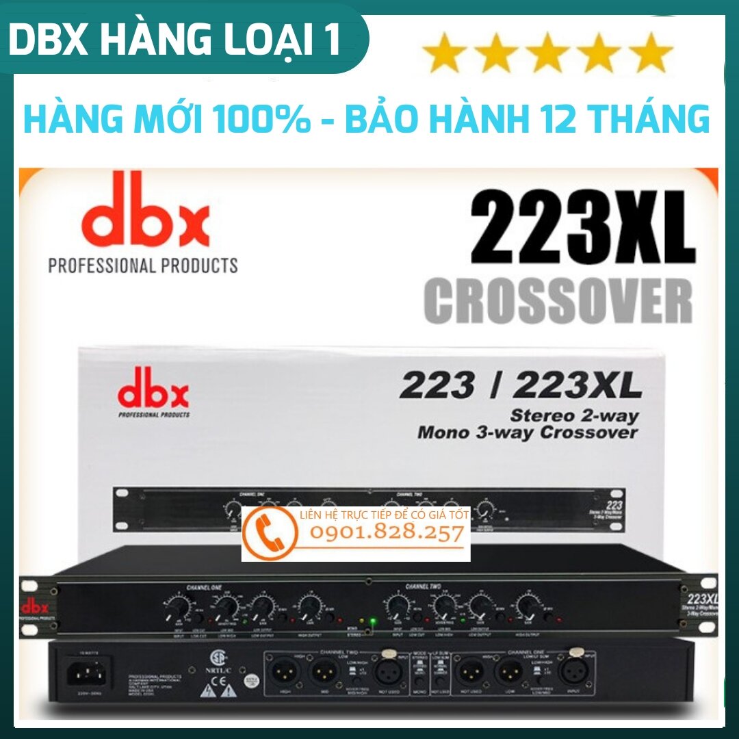 [HCM]Thiết bị crossover dbx 223xl màu đen , dbx 223xs màu bạc - Crossover dbx - phân tần dbx