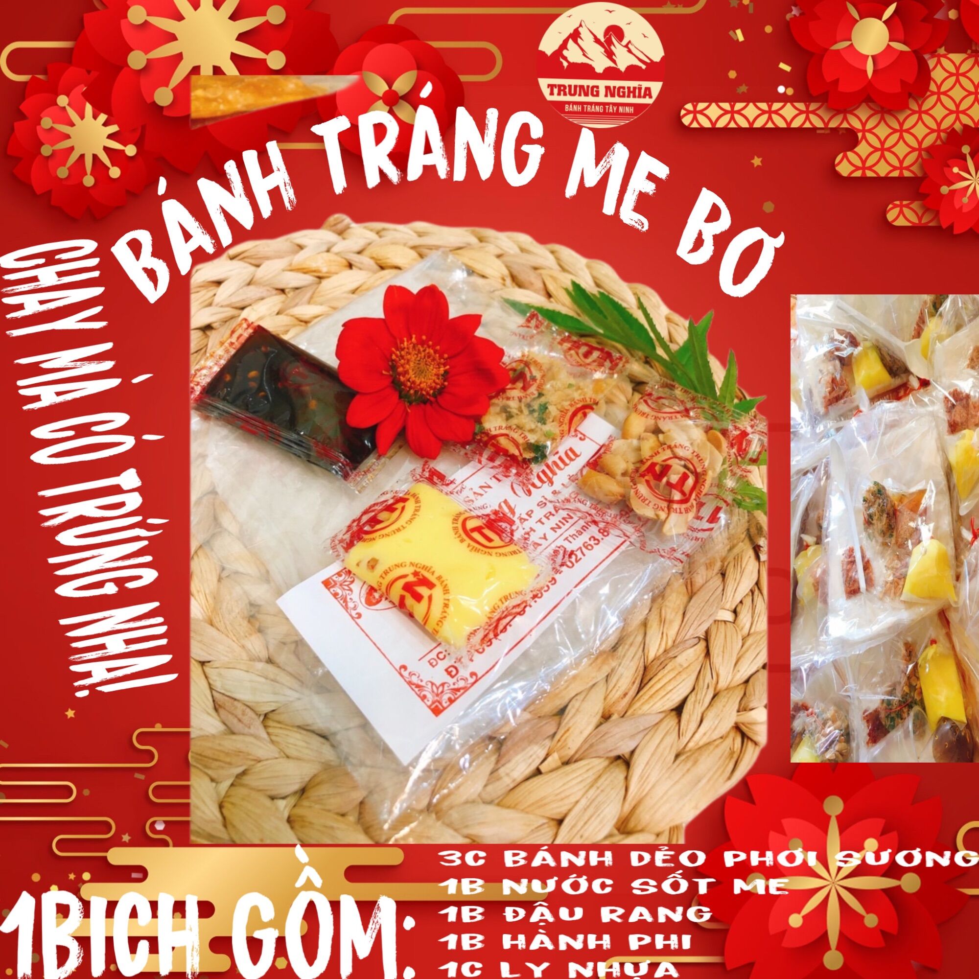 [ 10 bịch ] bánh tráng me bơ TRUNG NGHĨA