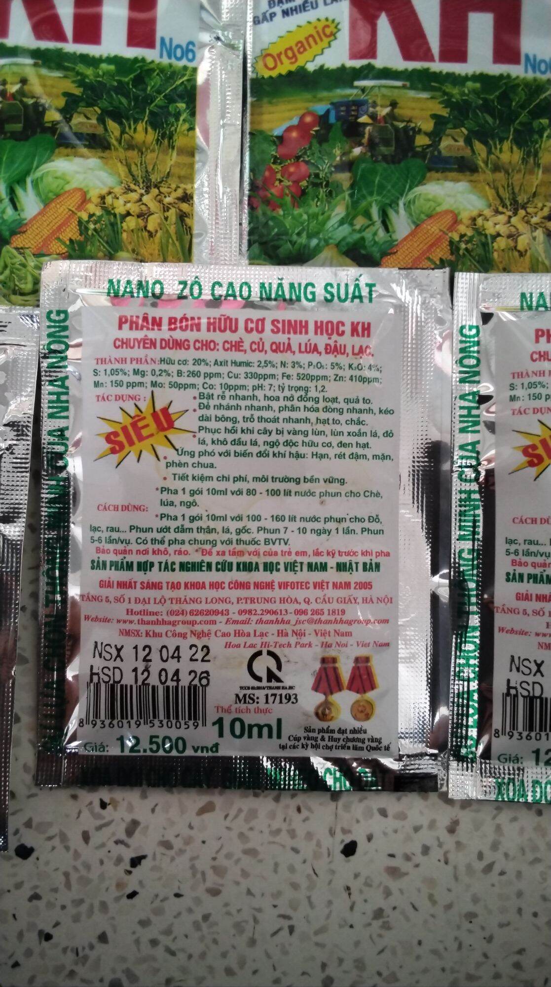 Phân bón hữu cơ sinh học KH
