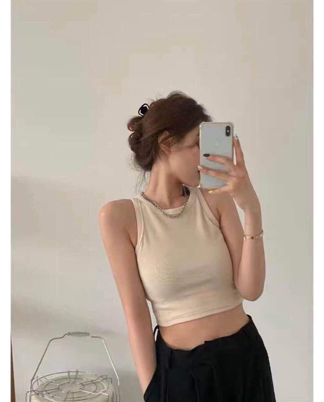 ÁO CROPTOP BA LỖ XINH THUN CO GIẢN B3