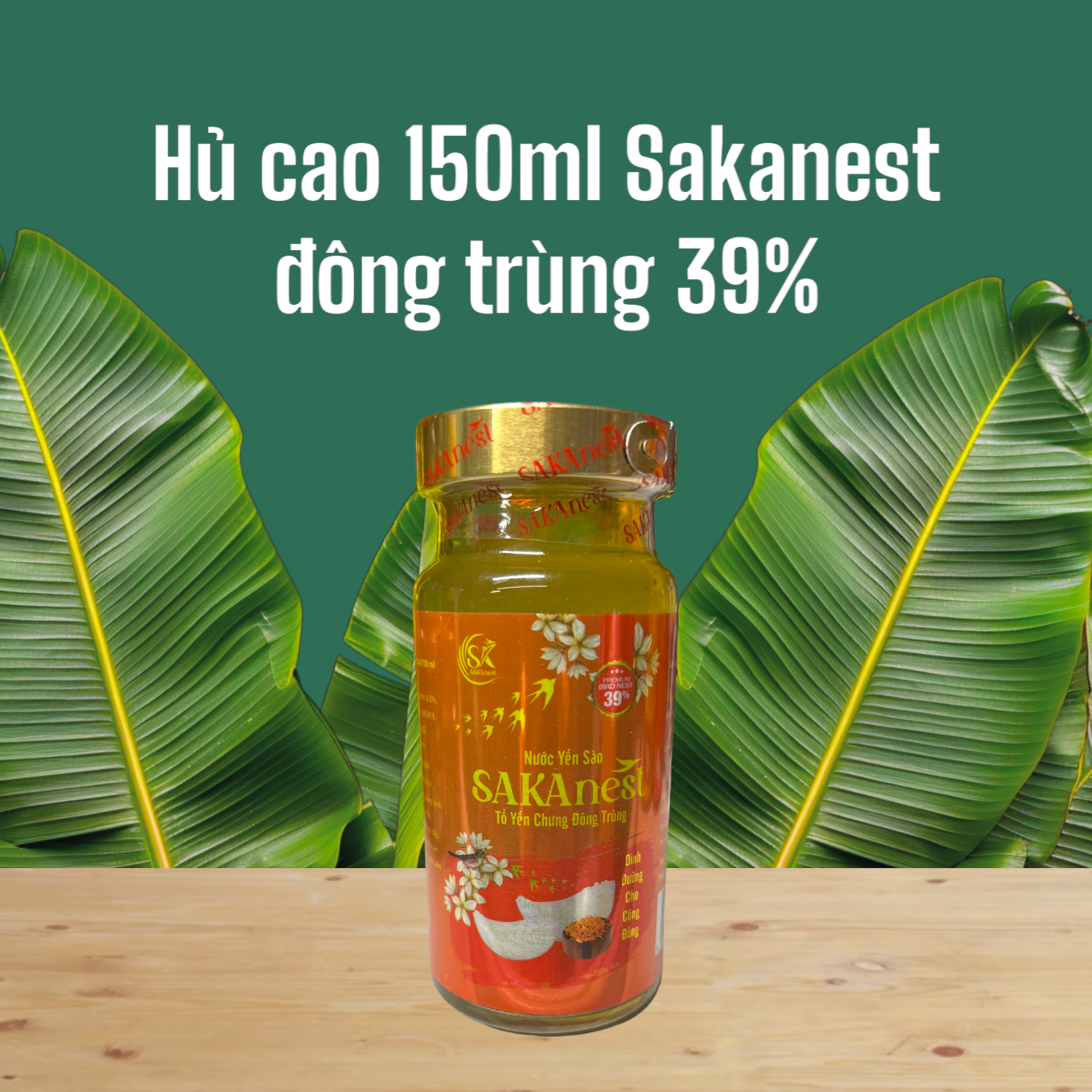 combo 10 Hủ yến sào Sakanest đông trùng 39% yến tươi.