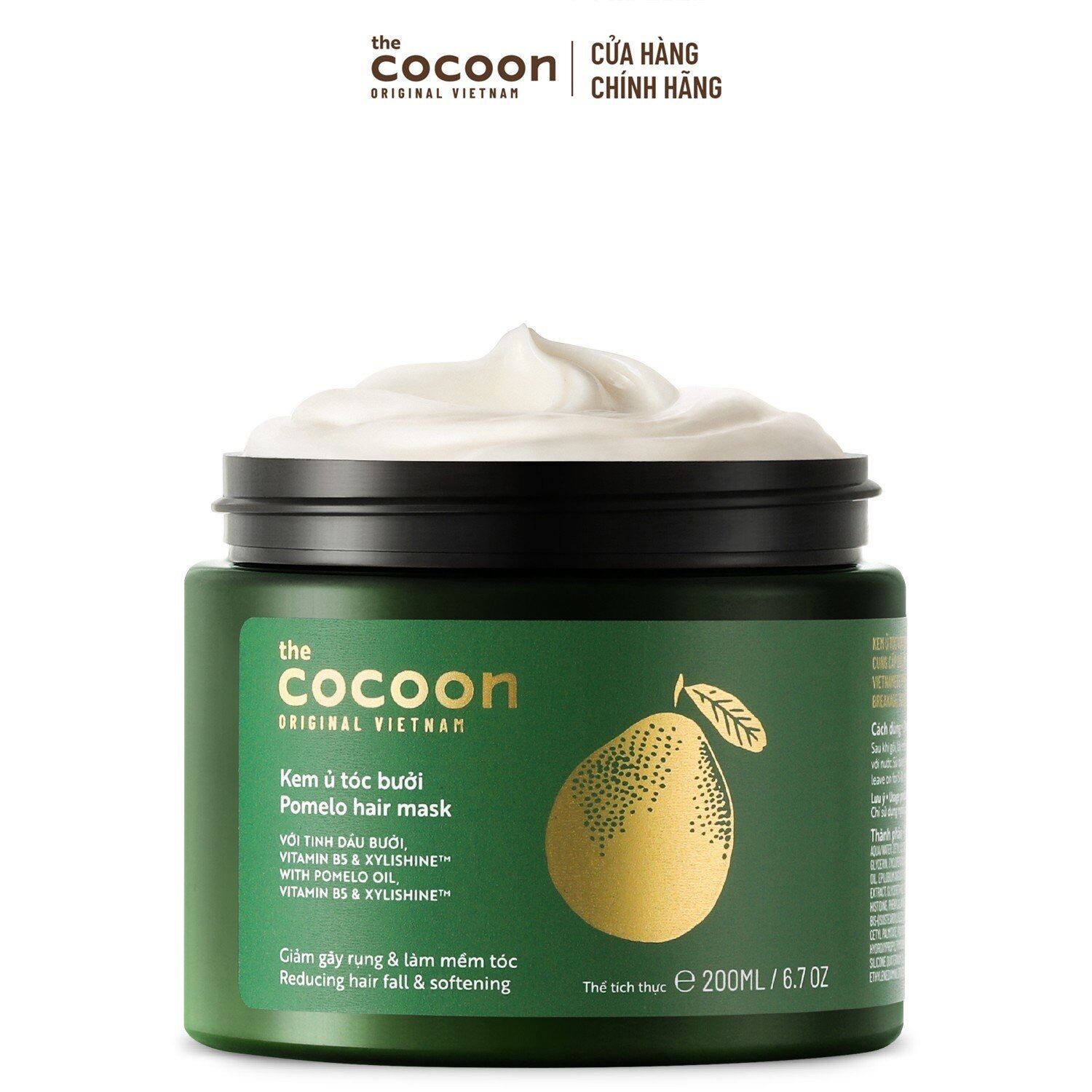 Kem ủ tóc bưởi Cocoon giảm gãy rụng và làm mềm tóc 200ml