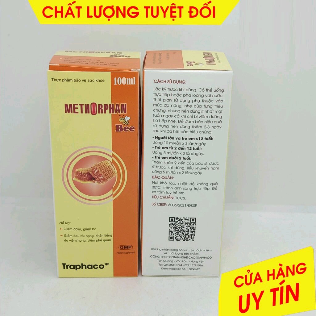 [HCM] SIRO HO METHORPHAN BEE 100ML - TRAPHACO
