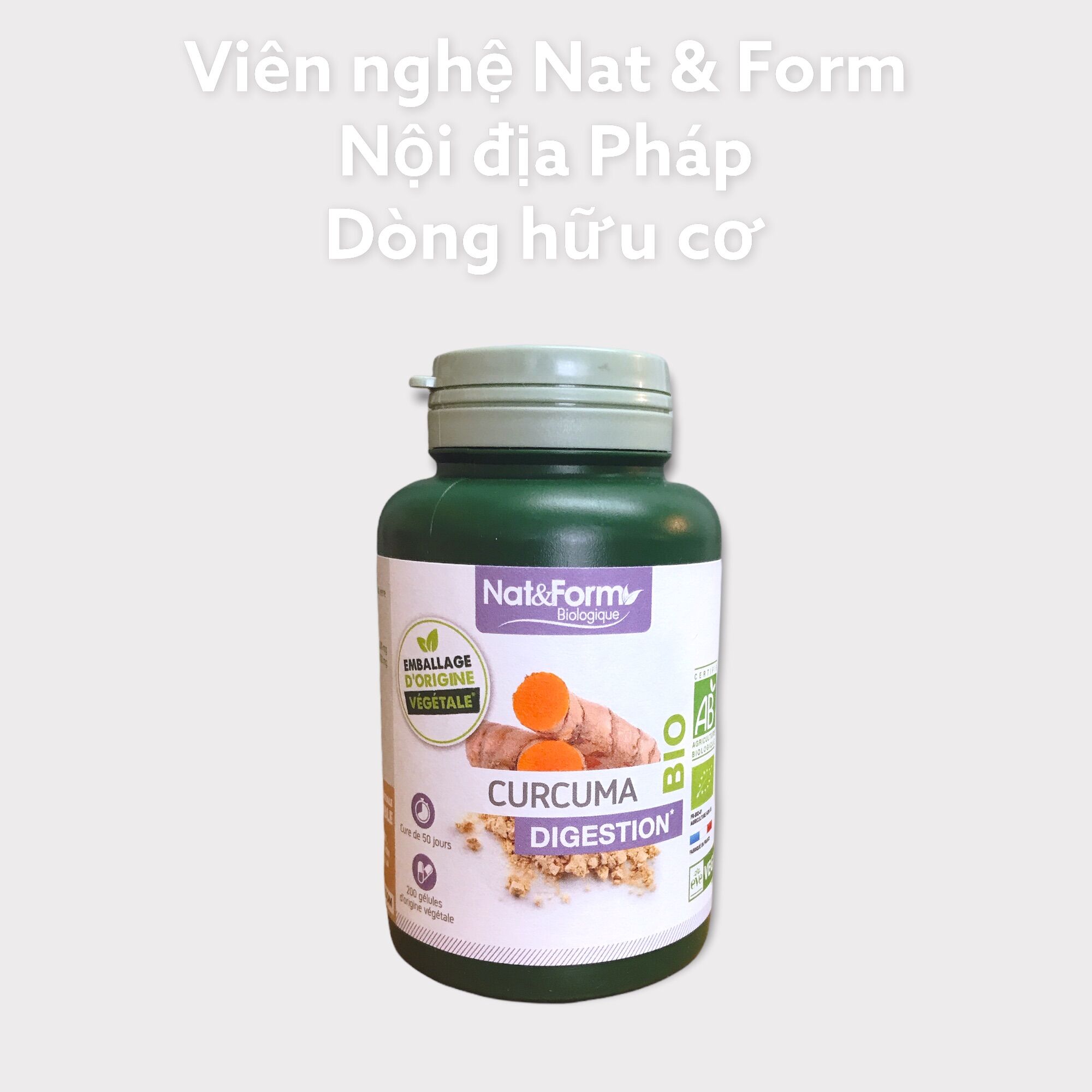 Viên tinh nghệ hữu cơ Nat & Form Pháp