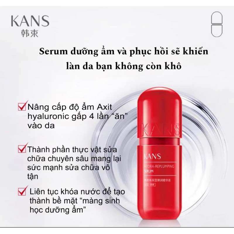 Serum KANS dưỡng ẩm và phục hồi làn da , làm dịu da giúp da săn chắc và giữ ẩm