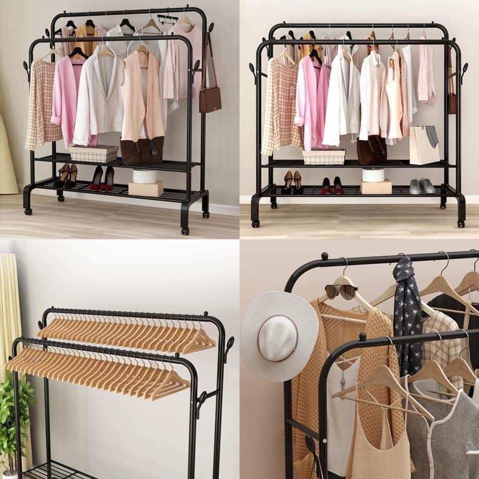 GIÀN PHƠI CÂY TREO QUẦN ÁO 2 TẦNG
