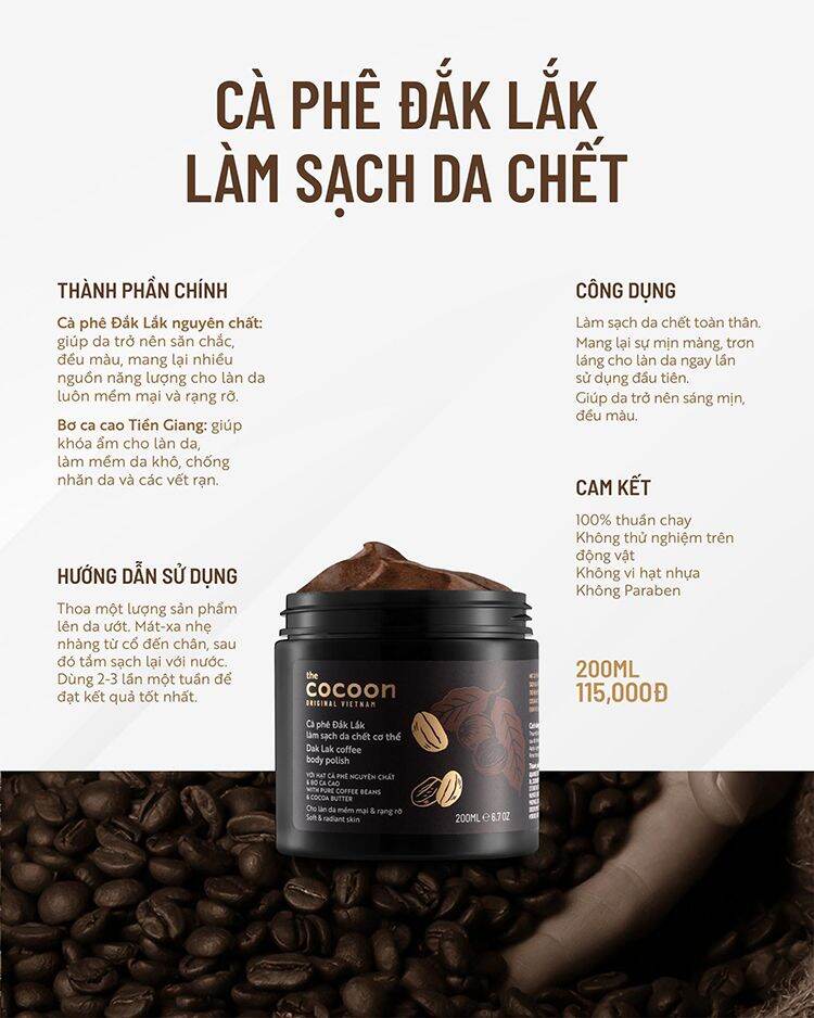 tẩy tế bào chết cafe
