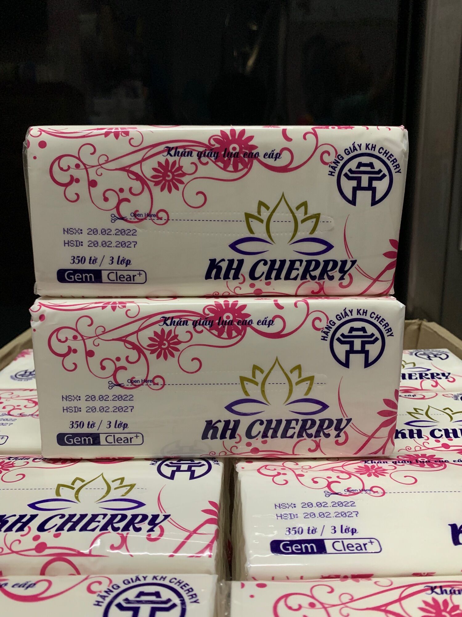 COMBO 10 GÓI RÚT LỤA CHERRY 350 TỜ 3 LỚP MỀM MỊN VÀ DAI- HÀNG LOẠI 1