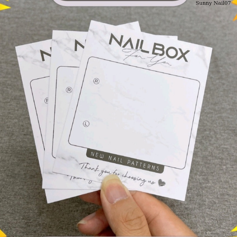 Bìa Nail Box Gắn Móng Giả Thiết Kế- 2k/2 tấm