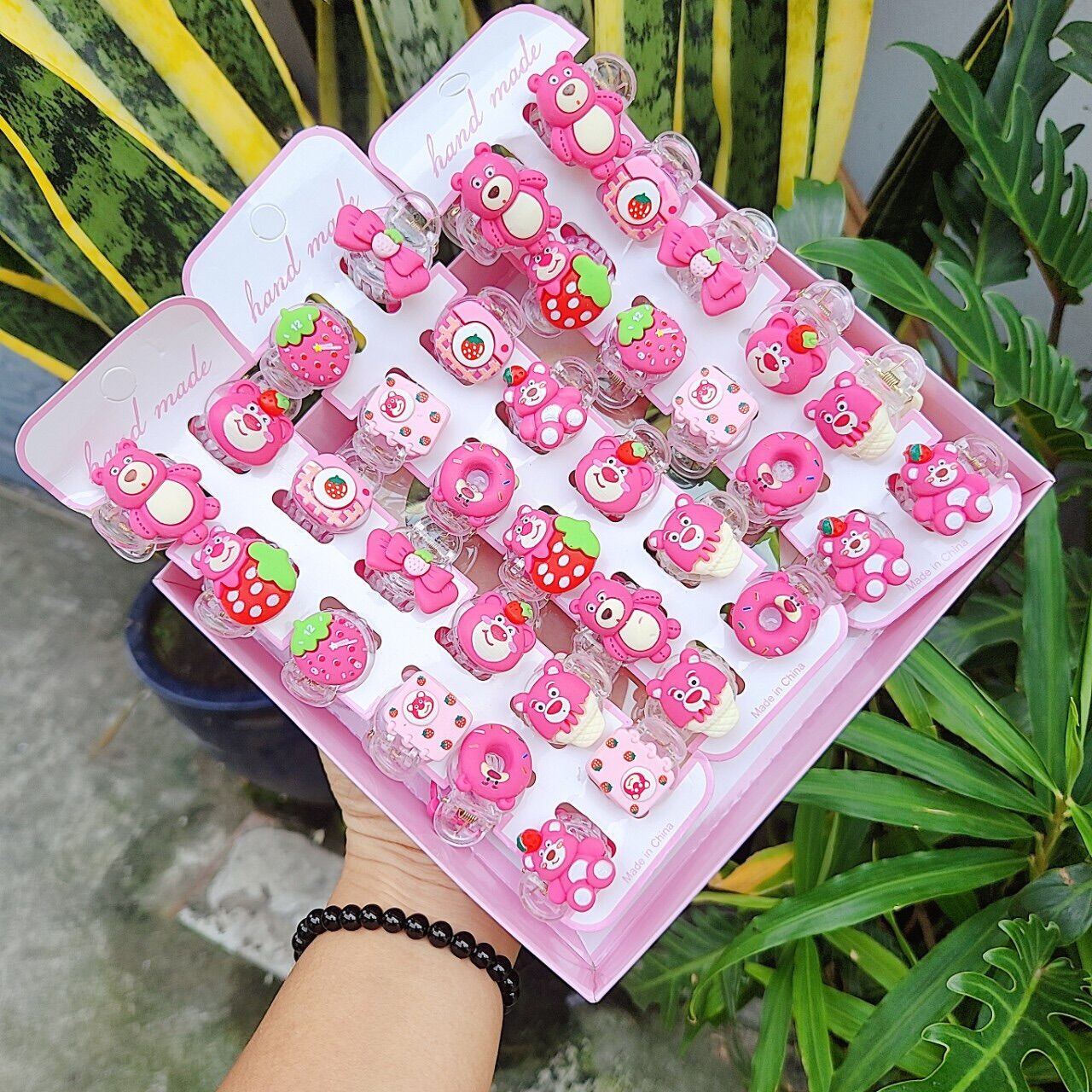 Vĩ 5 KẸP TÓC CÀNG GẤU DÂU LOT SO DỄ THƯƠNG