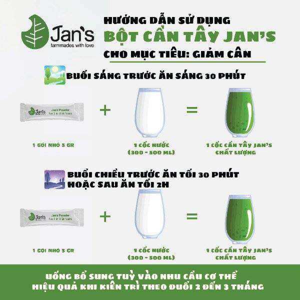 Bột Cần Tây Nguyên Chất Jan’s Powder