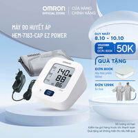 (Dòng mới 2026 - Kèm Adapter) Máy Đo Huyết Áp OMRON EZ Power HEM-7183-CAP - Bảo hành 5 năm