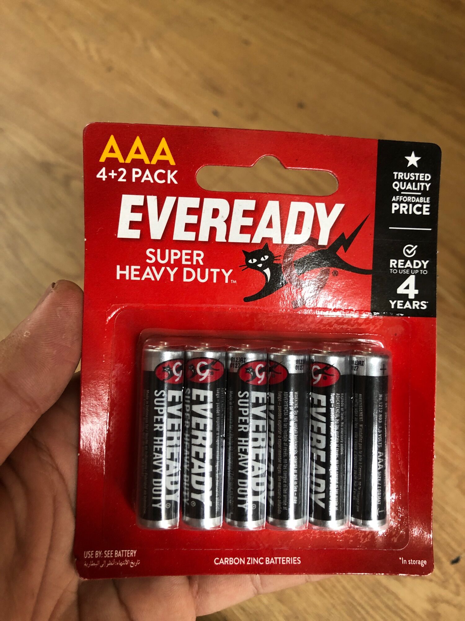 Combo vỉ 6 viên pin eveready 2a-3a