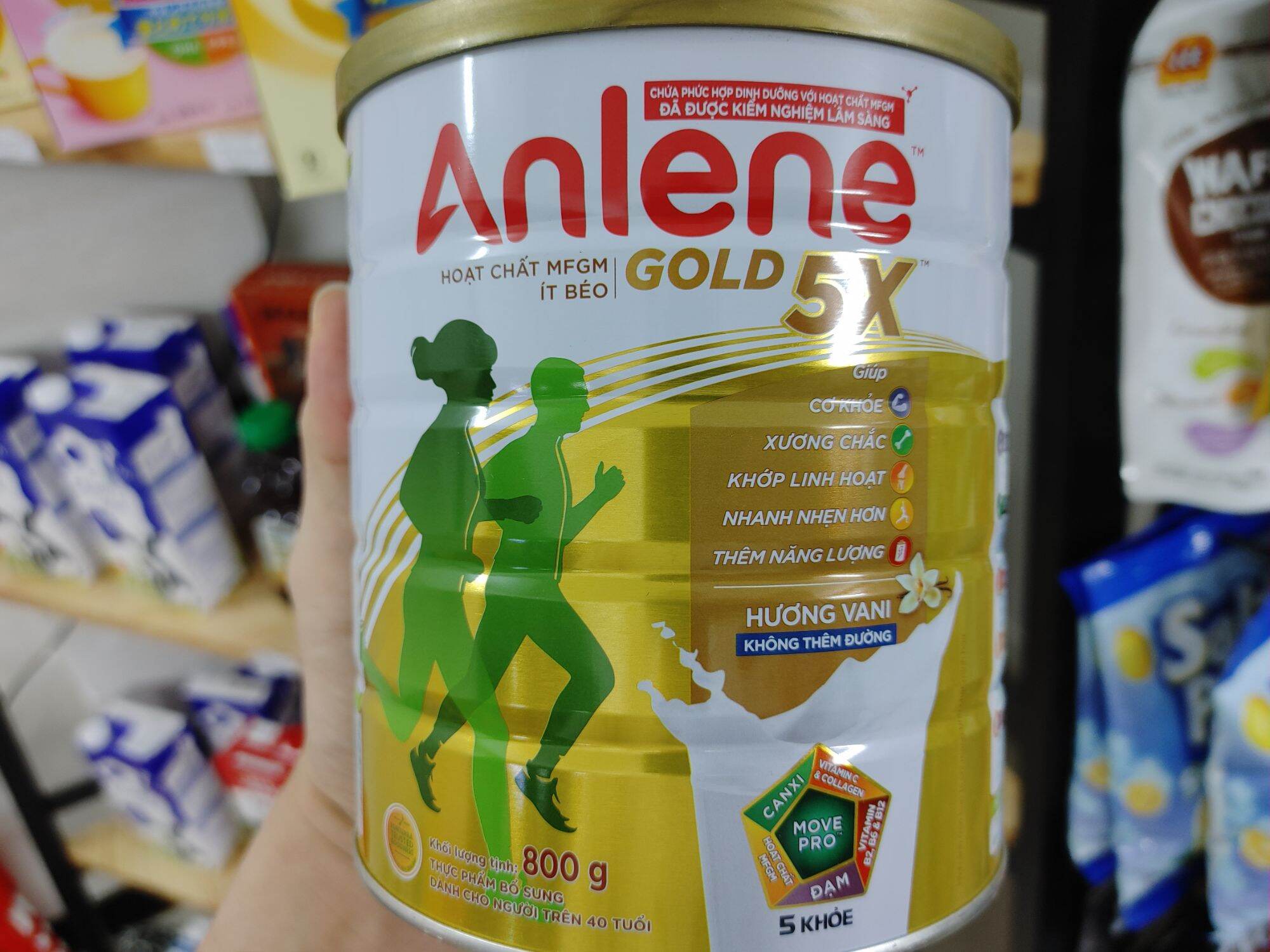 Sữa bột không thêm đường Anlene Gold 5X 800g