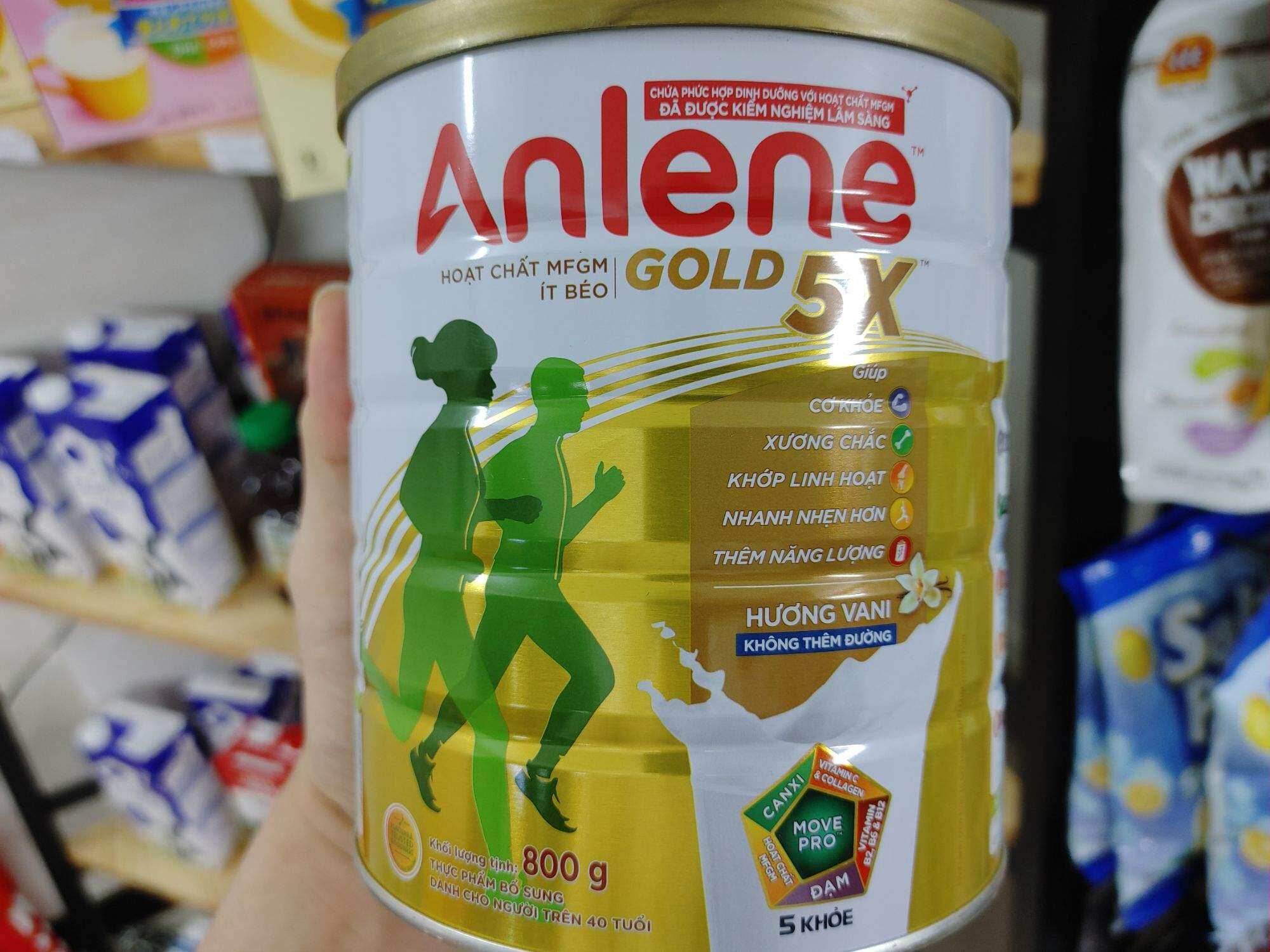 Sữa bột không thêm đường Anlene Gold 5X 800g