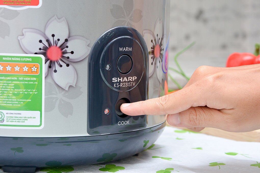 Nồi cơm điện Sharp 2.2 lít KS-R231STV [HÀNG CHÍNH HÃNG BẢO HÀNH 12 THÁNG]