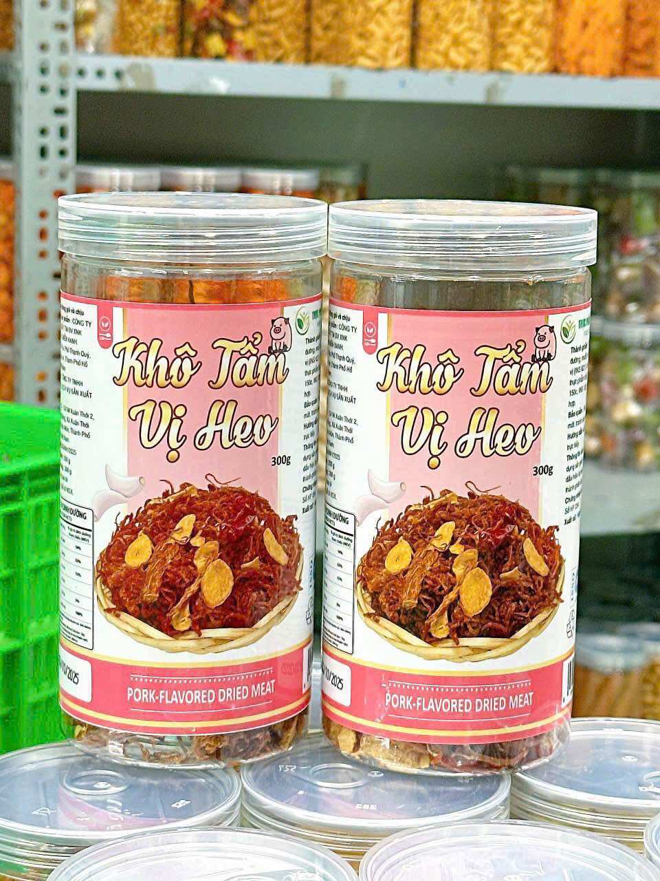 300G Khô Tẩm Vị Heo Cháy Tỏi Mềm Ngọt Dai Ngon - Đồ Ăn Vặt