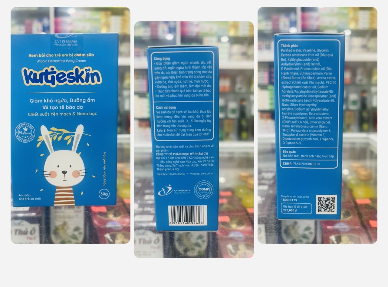 Kem bôi dịu da cho bé Kutieskin - 30gram