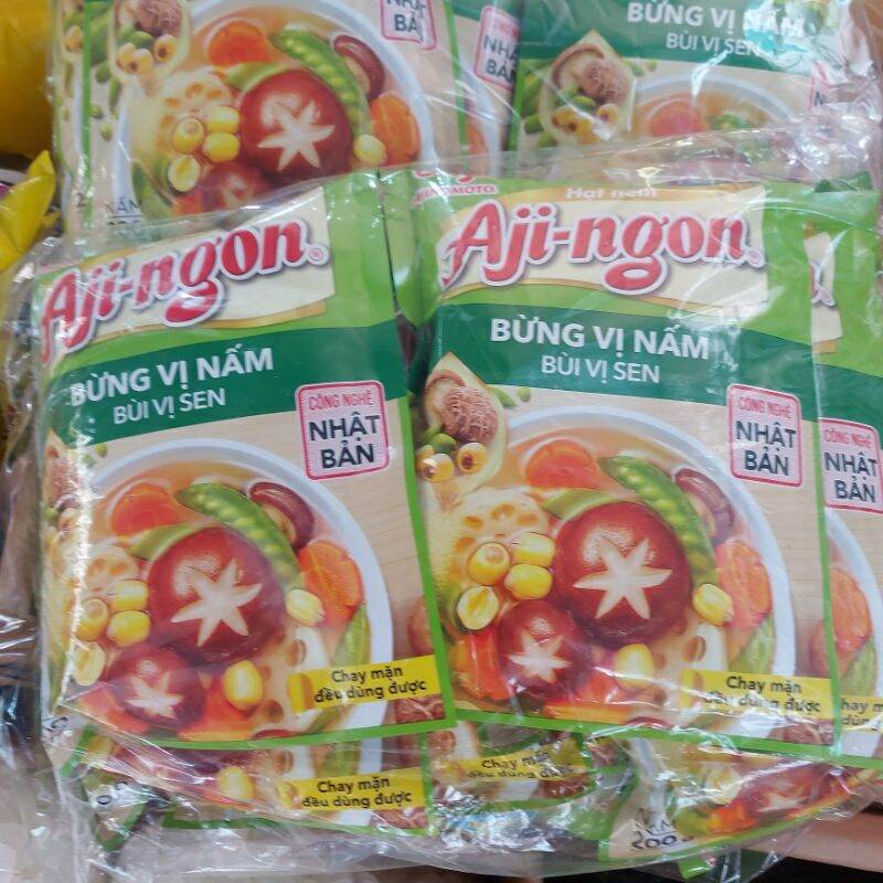 Hạt nêm aji-ngon bùng vị nấu bùi vị sen 200g gói/1 bịch 8 gói