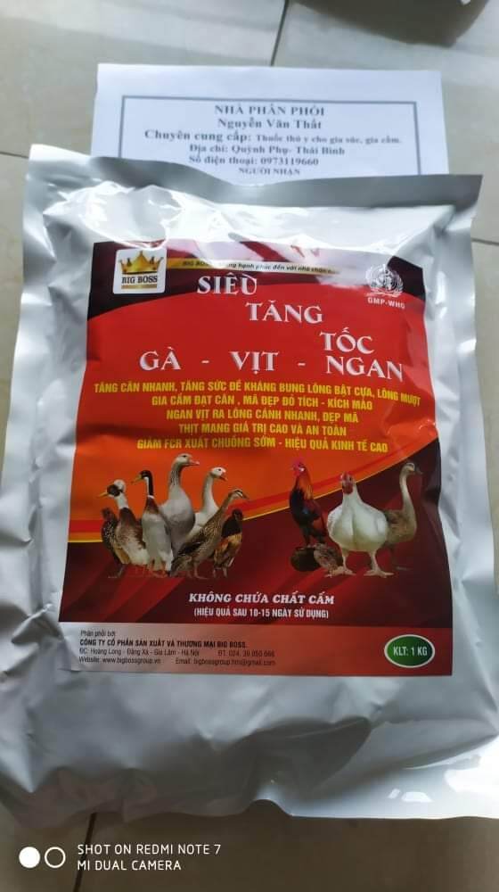 Siêu tăng tốc gà -vịt-ngan: gói1kg