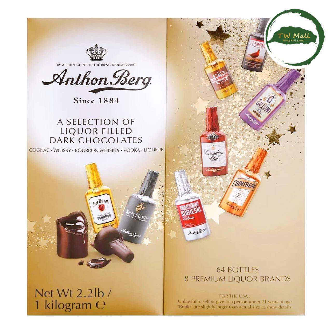 Socola Rượu Anthon Berg Dark Chocolate Hộp 64 Chai (Mẫu mới 2021) - TW MALL