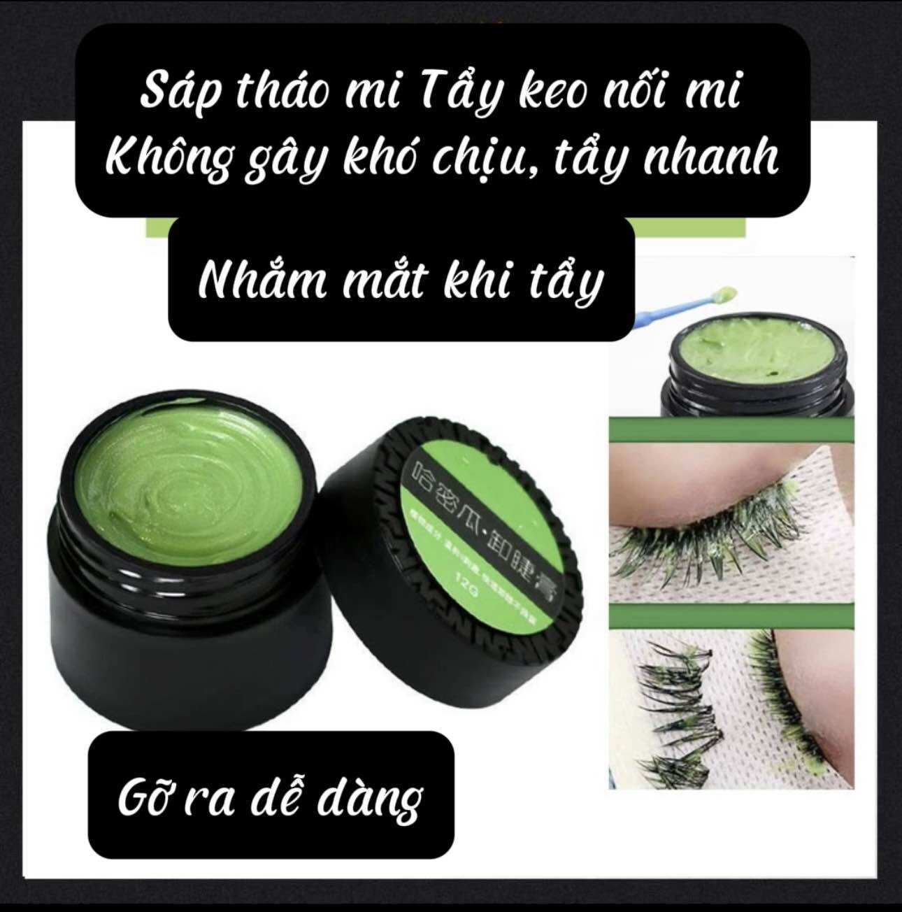 Sáp tháo mi , tẩy keo nối, không cay