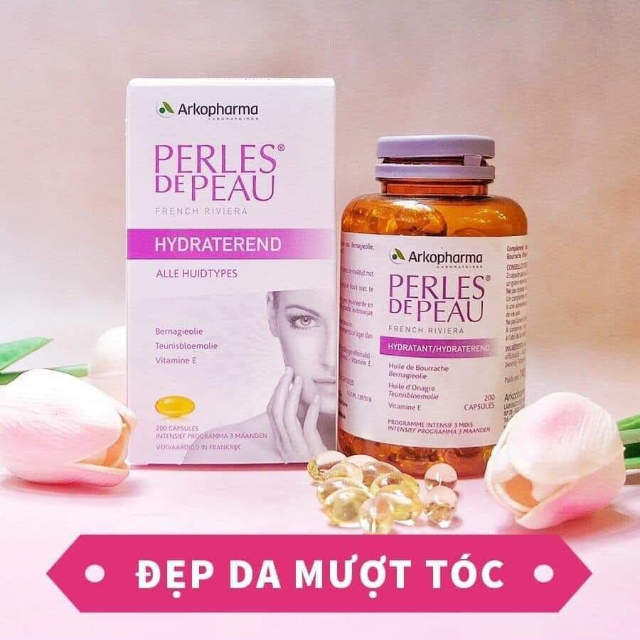 Viên uống cấp ẩm- đẹp da perles de peau 200viên- hàng pháp - ảnh sản phẩm 3