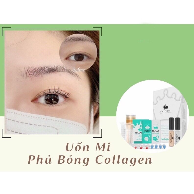 Lẻ 1 set uốn mi Hàn Quốc ROLLY King (1 thuốc uốn, 1 thuốc giữ nếp, 1 cọc uốn, tăm bông, gạt mi)