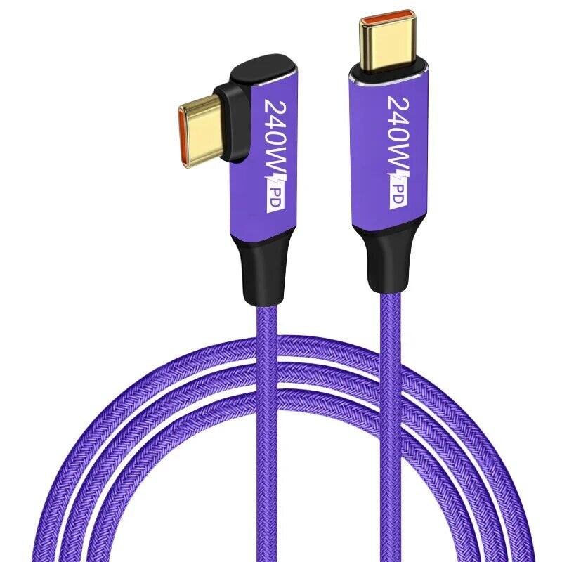 240w cáp dữ liệu 5a thích hợp cho máy tính xách tay huawei usb-c để c xiaomi qc3.0 máy tính xách tay pd đầu kép type-c240w pd sạc cáp