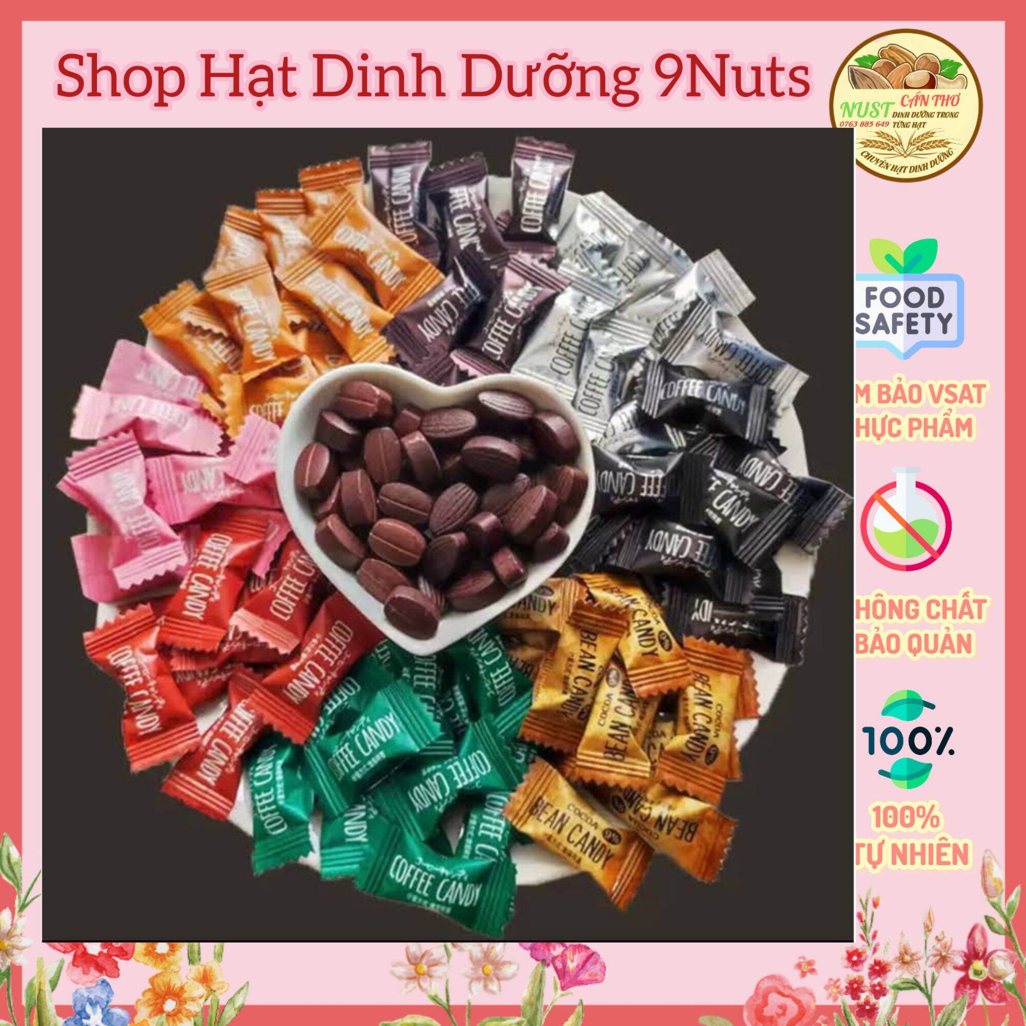 Kẹo cà phê Pamiriter Đài Loan nguyên chất 8 vị khác nhau,300gr/túi
