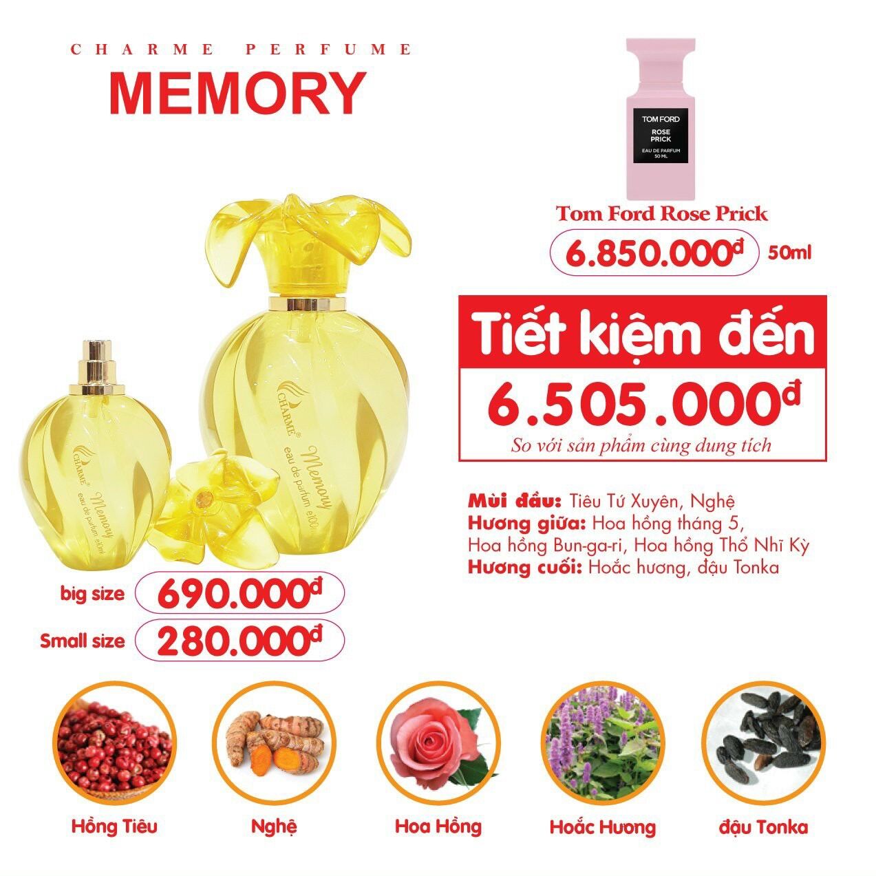 Nước hoa nữ Menory size nhỏ