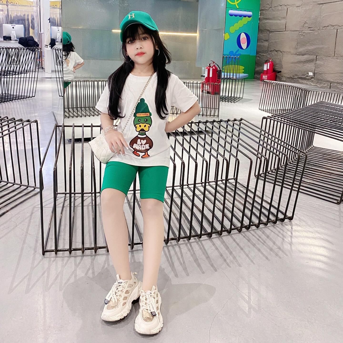 Bộ cotton vịt bé gái {Hót} 13-43kg