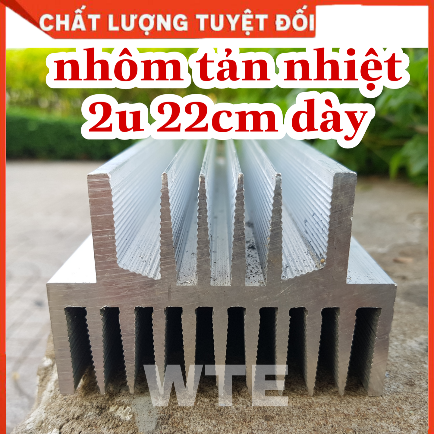 Nhôm tản nhiệt 2U 22cm dùng cho âm thanh loại dày dặn chất lượng cao