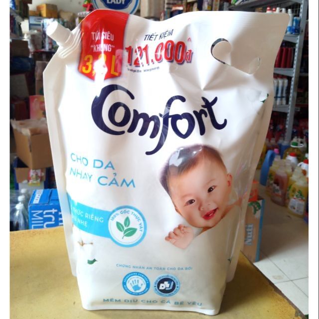 Nước xả vải Comfort cho da nhạy cảm túi 3,2 lit