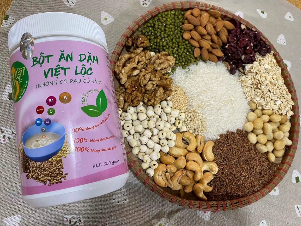 Giảm Giá Bộ Ăn Dặm Việt Lộc❤️Bột Ăn Dặm Cho Bé Từ 4 Tháng❤️Bột Dinh Dưỡng❤️ Bột Gạo Mix Hạt Không Rau - Beecost