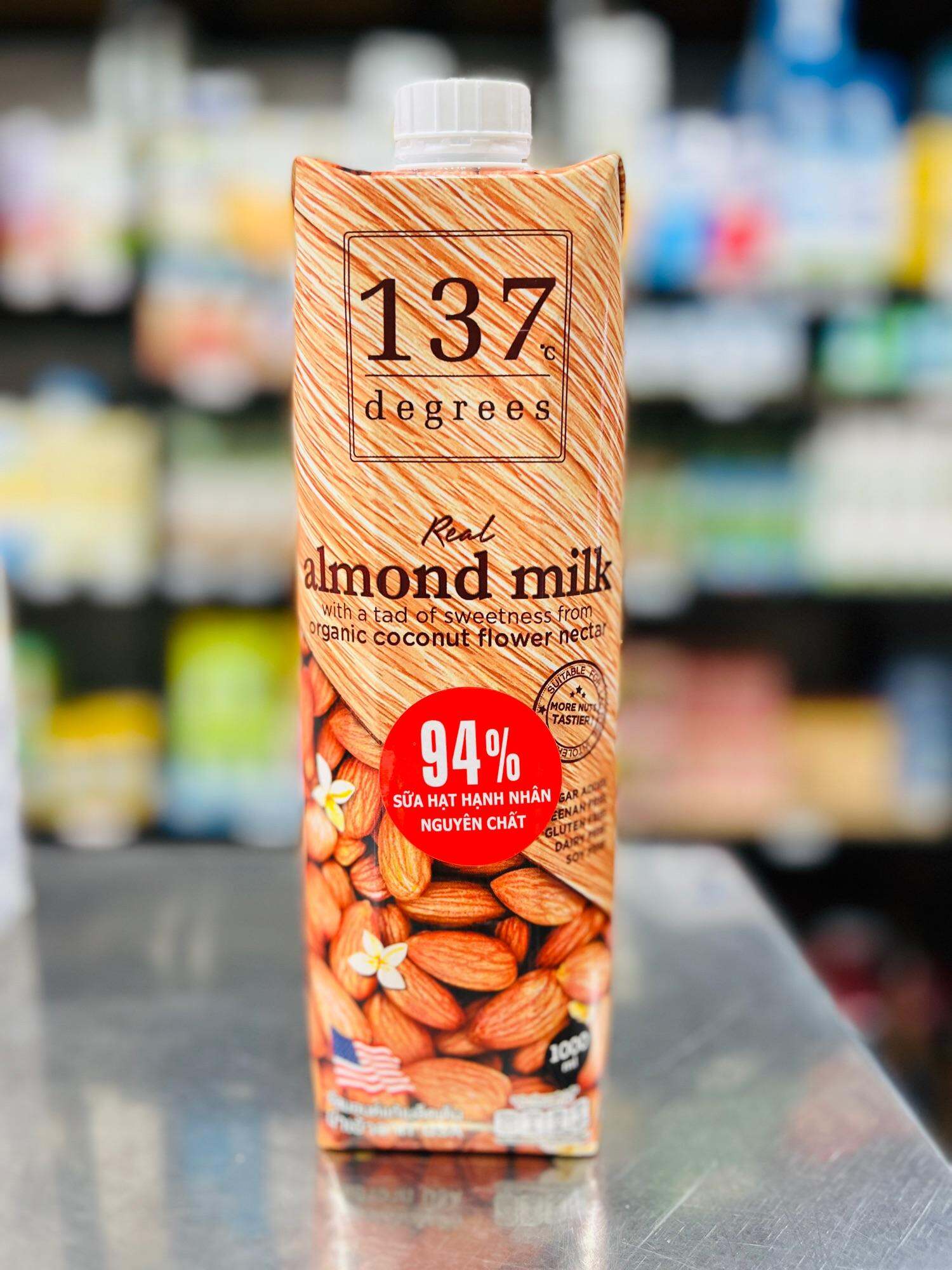 SỮA HẠT HẠNH NHÂN NGUYÊN CHẤT 137 DEGREES HỘP 1000ML 94%