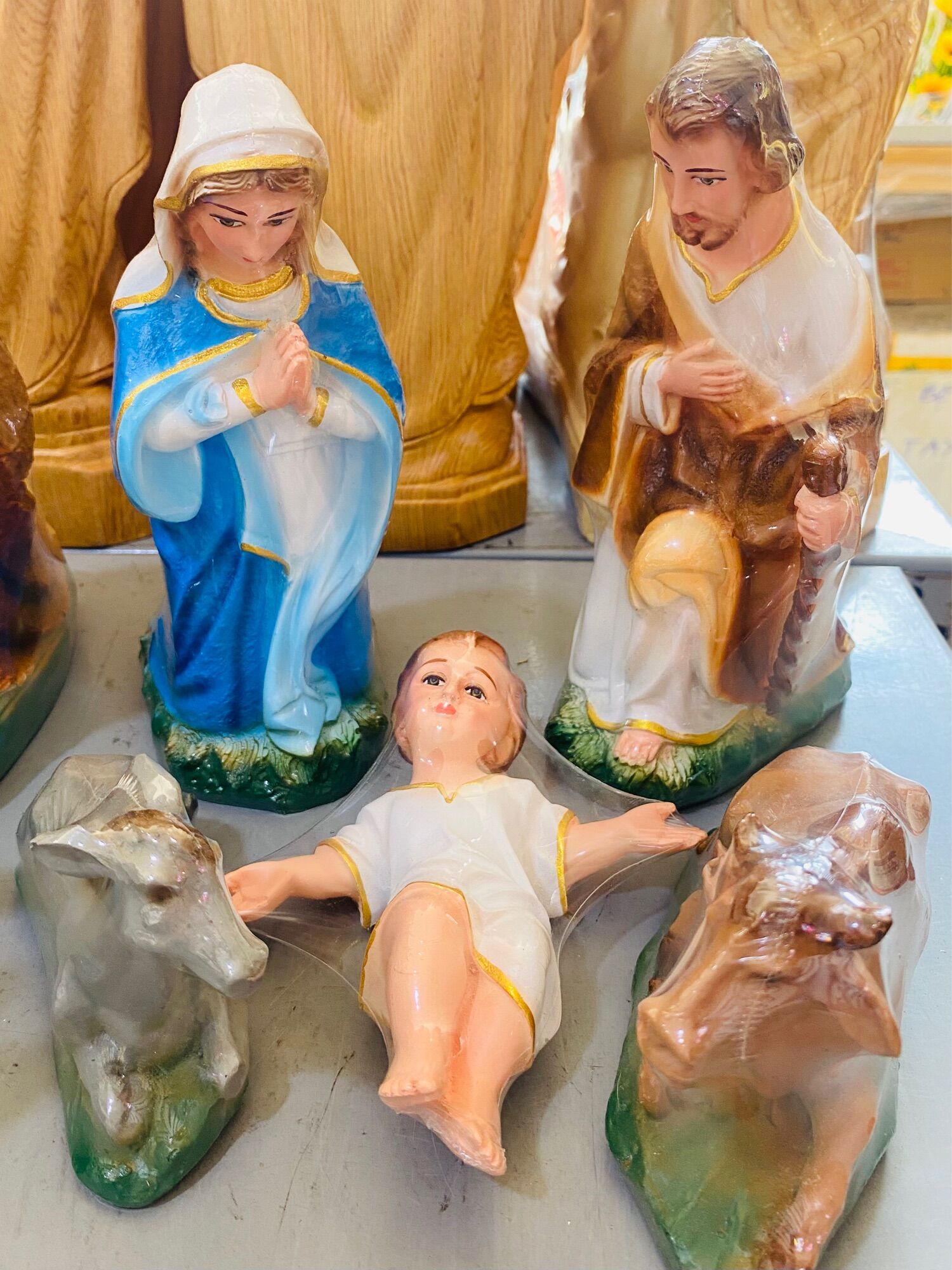 🌟Noel 2024🌟Bộ Tượng Chúa Giáng Sinh(siêu rẻ đẹp) cao 20cm