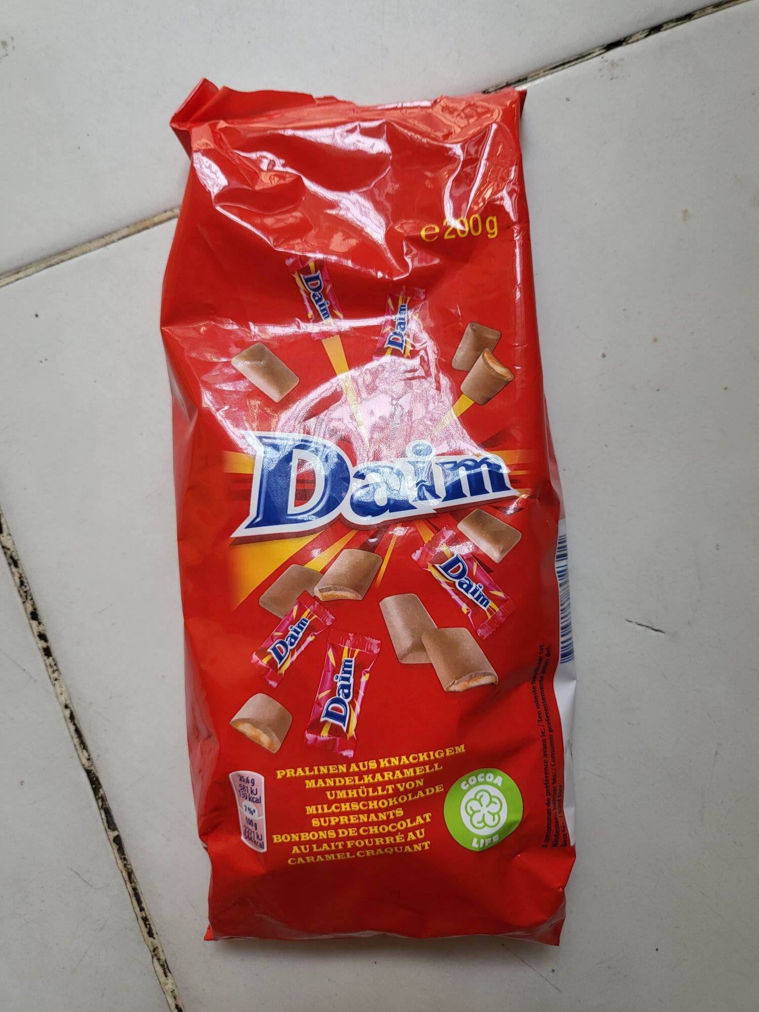 Kẹo socola vị caramel Daim túi 200gr 30 viên Date 04/25
