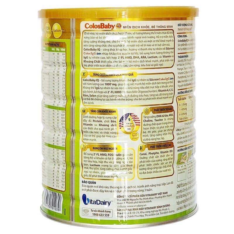 Sữa bột Colosbaby Bio gold 0+ 800g
