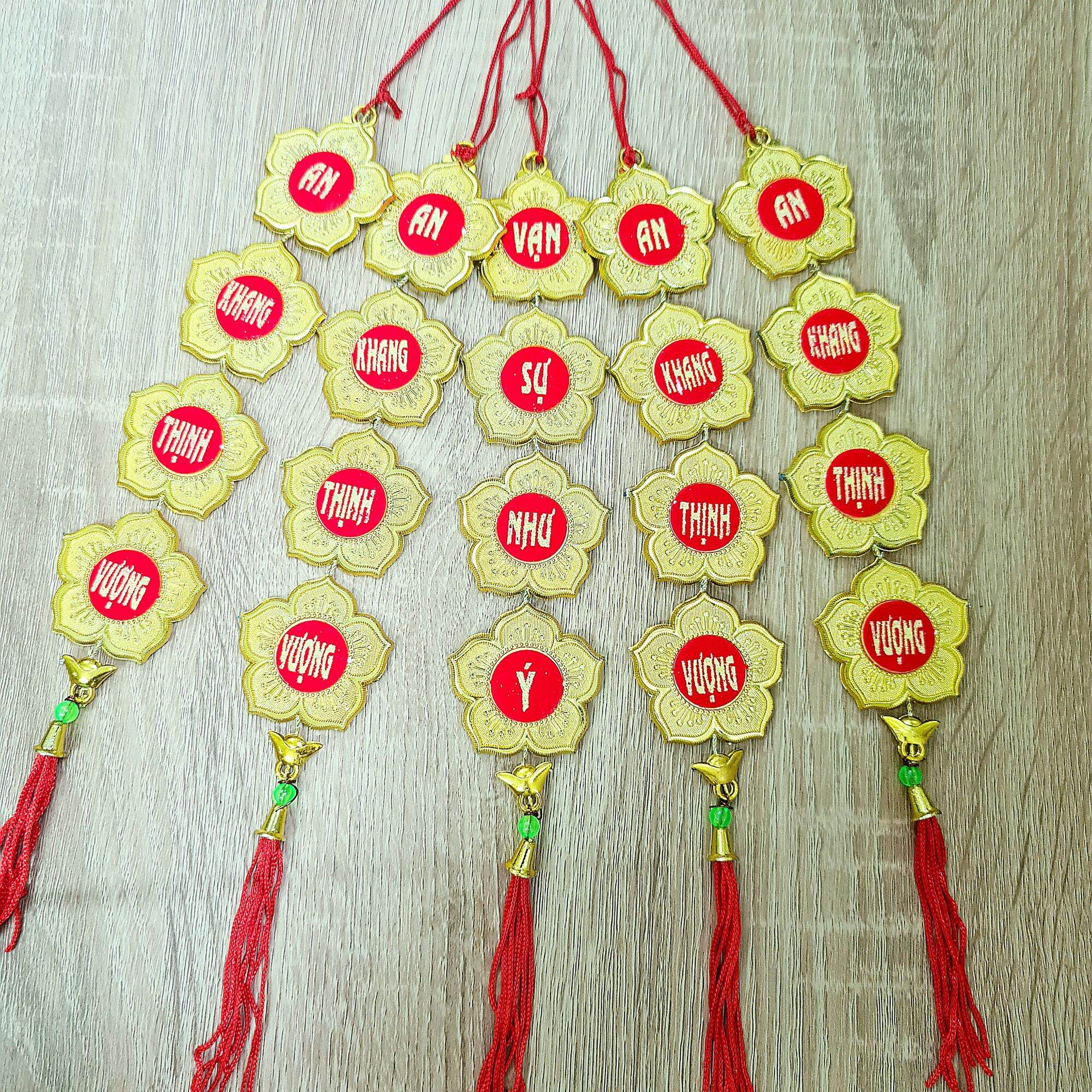 Bich 5 dây hoa mai trang trí tết size trung trang trí tết 32cm