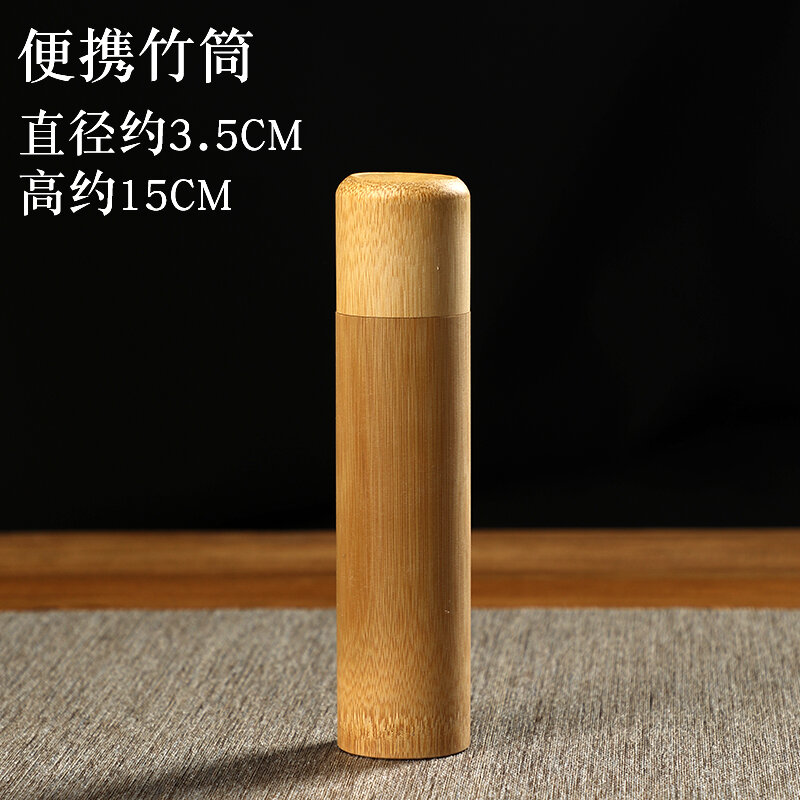 Hộp đựng lá trà bằng tre xách tay du lịch hộp đựng lá trà lưu trữ kín hộp đựng lá trà kho trà ống hương tre cỡ nhỏ