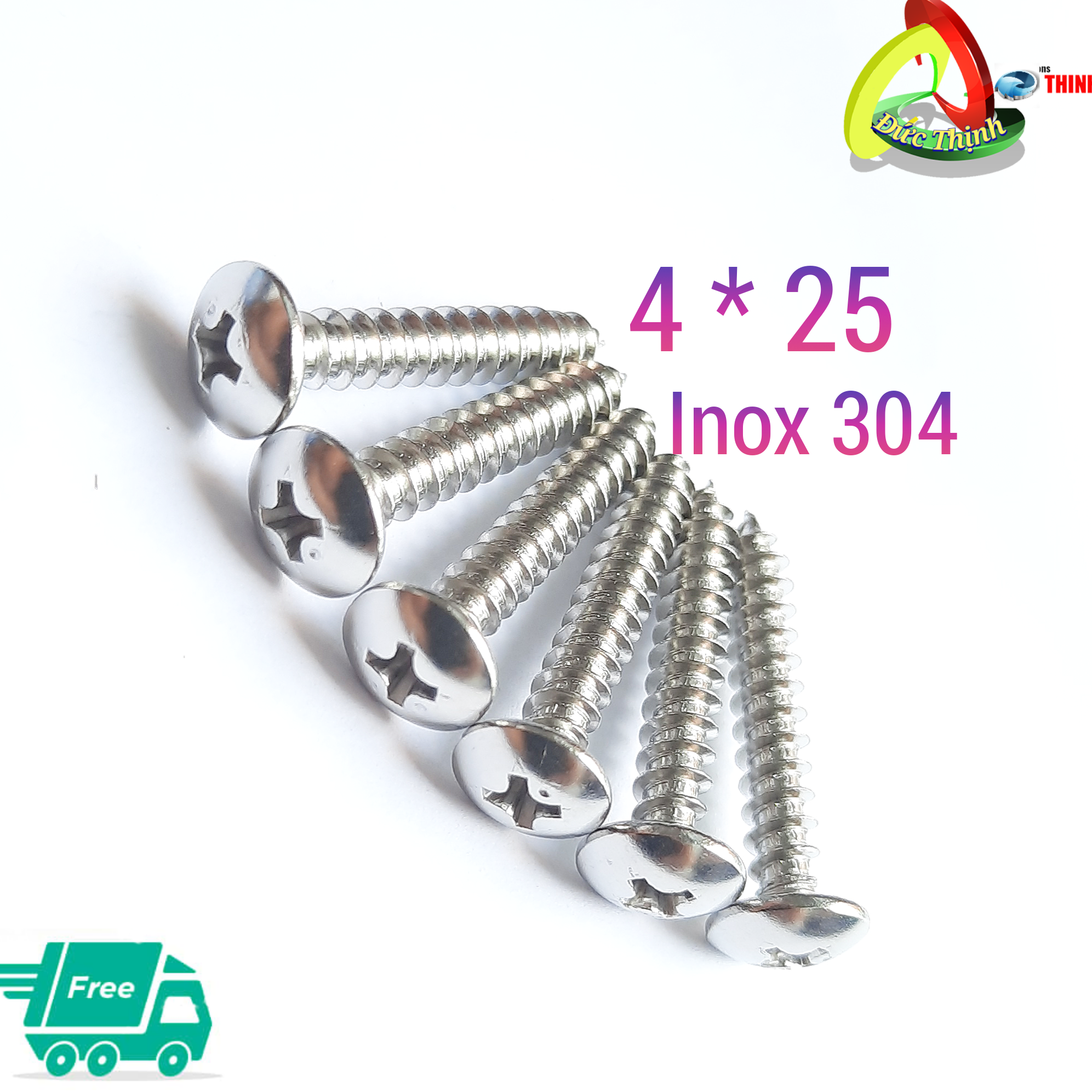 20 con Vít  4*25 inox 304 cao cấp  [ đầu dù ren thưa ] Có thể chọn mua 20 , 50 con hoặc 100 con sẽ rẻ hơn